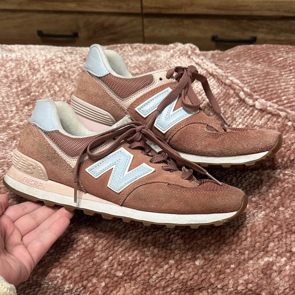 New Balance Shoes - New Balance Women's Sneakers - Brown and White